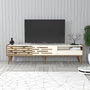Hanah Home Soporte para televisor Valensiya - Nogal, Crema